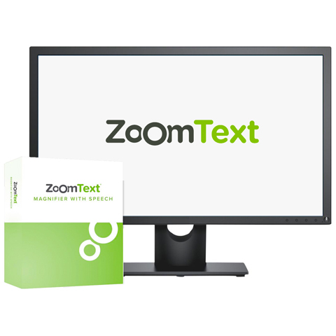 A screen shot of the ZoomText software running on a Windows computer.