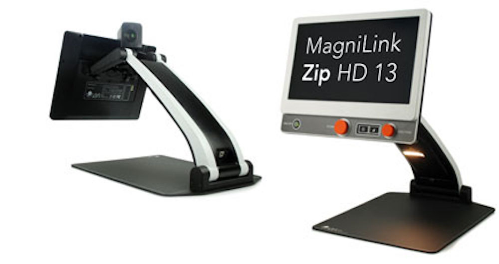 LVI Zip 13, foldable desktop magnifier.